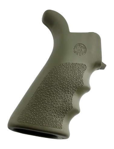 HOGUE AR15 RUBBER GRIP BEAVERTAIL W FINGER GROOVES OD GRN HOGUE AR15 RUBBER GRIP BEAVERTAIL W FINGER GROOVES OD GRN