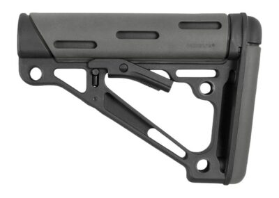 Hogue OverMolded Collapsible Buttstock Grey fits Mil-Spec Buffer Tubes