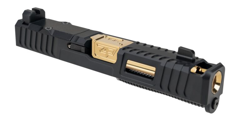 ZAF IBS CMP SLIDE FOR G19 G3 BLK/GLD ZAF IBS CMP SLIDE FOR G19 G3 BLK/GLD