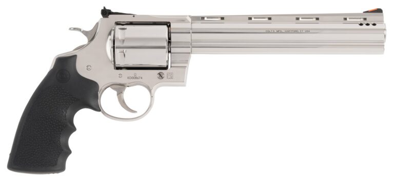 Colt Mfg KODIAKSP8RTS Kodiak 44 Mag 6 Shot 8″ Stainless Ported Vent Rib Barrel, Stainless Unfluted Cylinder & Stainless Steel Frame, Black Rubber Grip, Exposed Hammer Colt Mfg KODIAKSP8RTS Kodiak 44 Mag 6 Shot 8″ Stainless Ported Vent Rib Barrel, Stainless Unfluted Cylinder & Stainless Steel Frame, Black Rubber Grip, Exposed Hammer