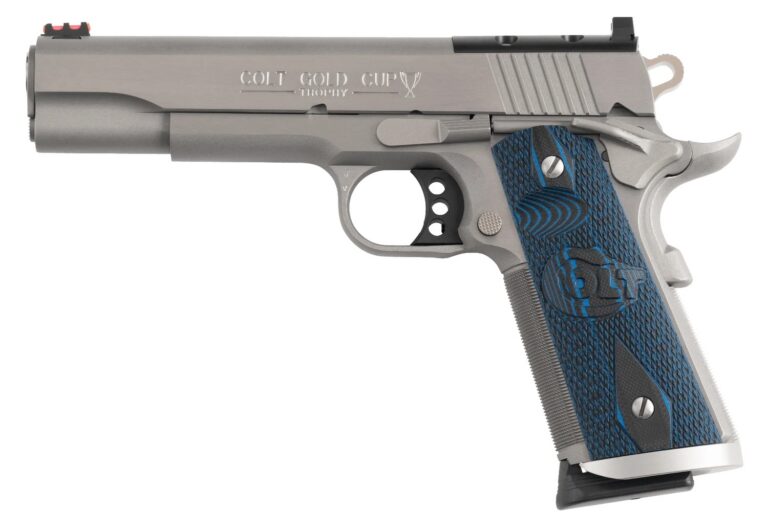 Colt Mfg O5070XEOR Gold Cup Trophy Full Size 45 ACP 8+1 5″ Stainless National Match Barrel, Stainless Steel Optic Ready/Serrated Slide & Frame w/Beavertail, Ambidextrous