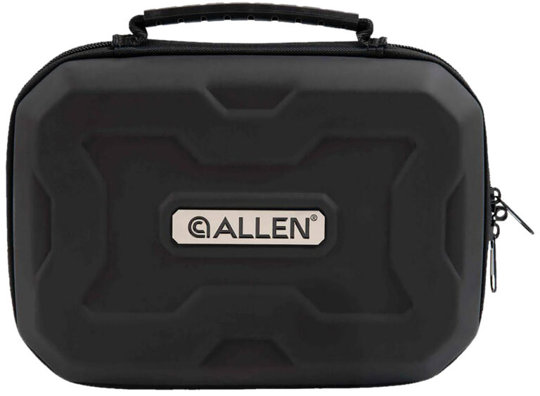 Allen 829 EXO Handgun Case Black Polymer, Molded Carry Handle, Egg Crate Foam & Lockable Zippers 9″ x 6.25″ Interior Dimensions Allen 829 EXO Handgun Case Black Polymer, Molded Carry Handle, Egg Crate Foam & Lockable Zippers 9″ x 6.25″ Interior Dimensions