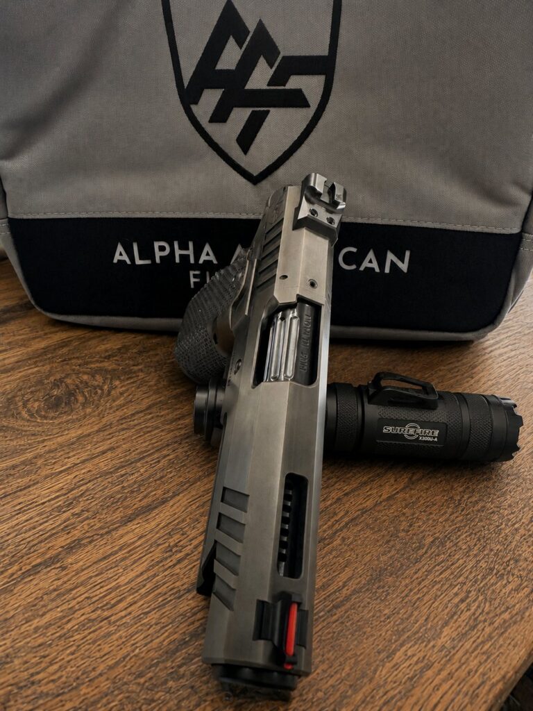 Alpha American AAF-4 Comm Single Shot Pistol – Alpha Stack -Single Top Porting – Frontline Faded Cerakote Finish Alpha American AAF-4 Comm Single Shot Pistol – Alpha Stack -Single Top Porting – Frontline Faded Cerakote Finish
