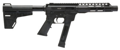 Freedom Ordnance FX9P8 FX-9  9mm Luger 8.25″ 33+1 Black Hard Coat Anodized Black Polymer Grip KAK Shockwave Pistol Brace