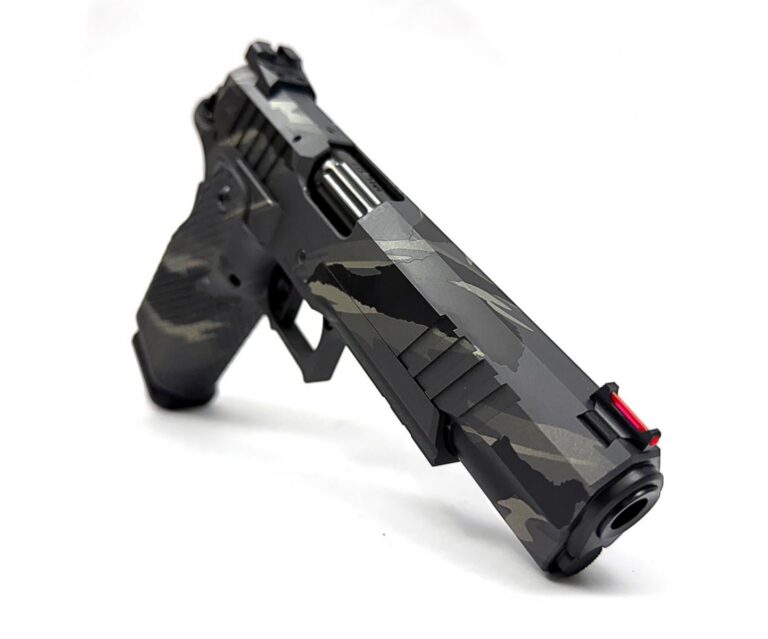 Alpha American AAF-4 Gov Single Shot Pistol – Alpha Stack – Night Ops Multicam Cerakote Alpha American AAF-4 Gov Single Shot Pistol – Alpha Stack – Night Ops Multicam Cerakote