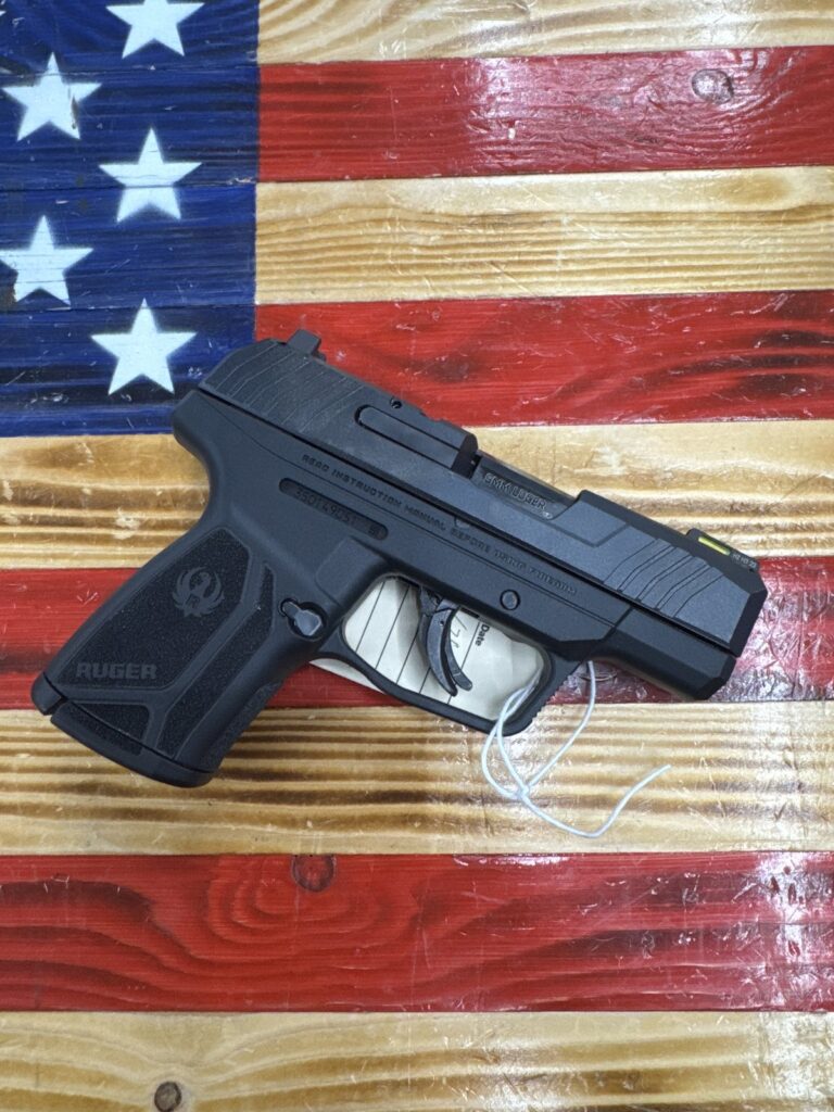 Black Ruger Max-9, 9mm, 3.2″ barrel, semi auto handgun, (1) 10 round magazine, no case/lock