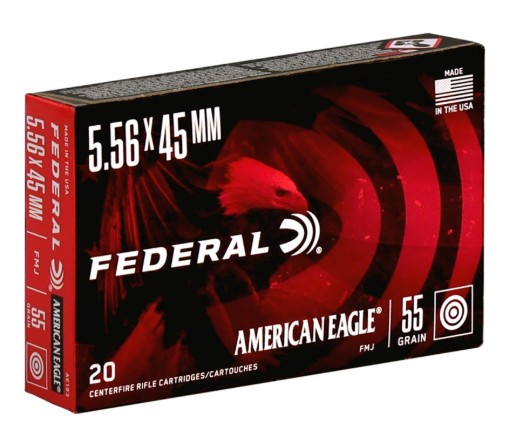 Federal American Eagle 5.56x45mm 55GR FMJ 20 Count Ammo