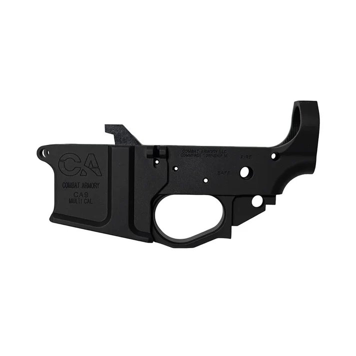 Combat Armory CA9, Stripped Lower Receiver, AR9, Black, Anodized, 7075, Billet. Combat Armory CA9, Stripped Lower Receiver, AR9, Black, Anodized, 7075, Billet.