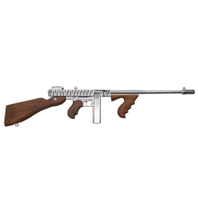 THOMPSON 1927A1 DLX CHROME TIGER STRIPE PACKED SOLD AS USED T150DCRTSUSED THOMPSON 1927A1 DLX CHROME TIGER STRIPE PACKED SOLD AS USED T150DCRTSUSED
