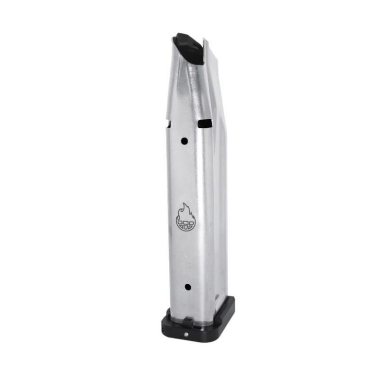 Atlas Gunworks 23 Round 9mm Premium 140mm Magazine with Alphalock Basepad Atlas Gunworks 23 Round 9mm Premium 140mm Magazine with Alphalock Basepad