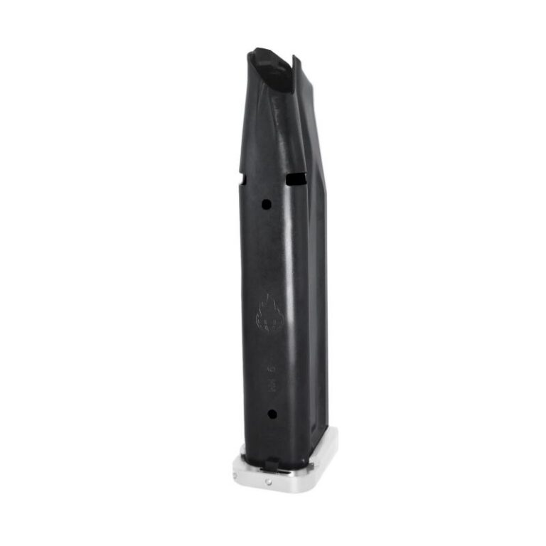 Atlas Gunworks 3501-41460 Premium 9mm Black with DLC Finish 23 Rounds 140mm Magazine with Alphalock Basepad – Silver Atlas Gunworks 3501-41460 Premium 9mm Black with DLC Finish 23 Rounds 140mm Magazine with Alphalock Basepad – Silver