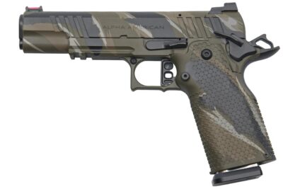 Alpha American AAF-4 Comm Single Shot Pistol – Alpha Stack – Tunnel Rat Tiger Stripe Cerakote