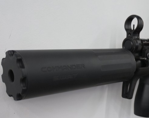 BOSS COMMANDER SWAT – 1/2X28  9MM ULTRA COMPACT DUTY HIGH FLOW SILENCER NITRIDED STAINLESS CORE IDEAL FOR PCC’S CS-17555-9MM-SS-12-SE-BLK