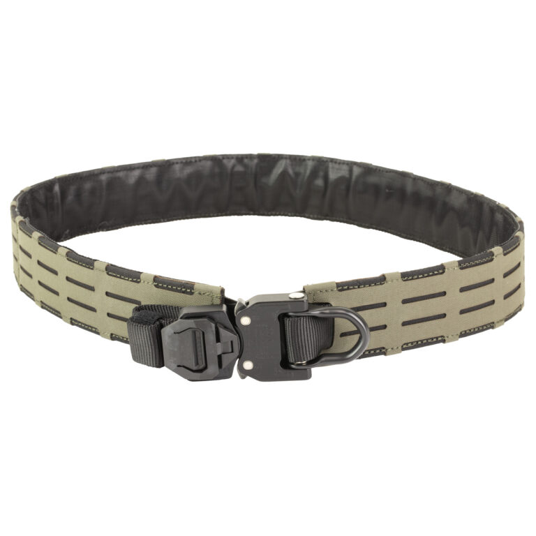 Haley Strategic Partners, D3 Outer Belt Snake Bite, 1/2″ Molle Row Compatible, Cobra D-Ring Snakebite Buckle, Large 38″-41″, Ranger Green, Includes (1) Outer Belt, (1) Mandible Angled Molle Strap, (1) Mandible Vertical Molle Strap 2 Pack