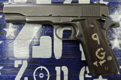 Remington Rand 1911A1 45ACP Semi Auto Pistol, Black 5″