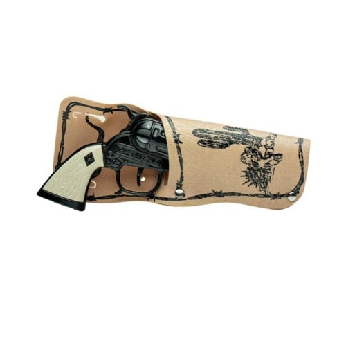 Parris Toys Orange/white Carded Pistol, White Holster White Belt