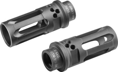 SureFire WARCOMP556CTN1228 Warcomp QD Flash Hider 5.56mm Black DLC Stainless Steel 1/2″x28 Threads 2.40″ OAL