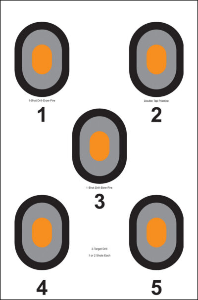 Action Target 530OC100 Bullseye  Bullseye Paper 23″ x 35″ Multi-Color 100 Per Box