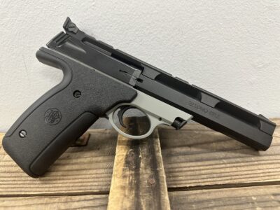 Smith & Wesson 22A-1, .22 Long Rifle, 5.5″ Barrel, 10+1 Capacity, Black, Rubber Grip