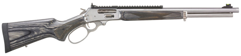 Marlin 70478 1895 Big Loop Full Size 45-70 Gov 6+1 19″ Polished Stainless Steel Threaded Barrel, Polished Stainless Stainless Steel Receiver, Fixed Gray Laminate Stock Marlin 70478 1895 Big Loop Full Size 45-70 Gov 6+1 19″ Polished Stainless Steel Threaded Barrel, Polished Stainless Stainless Steel Receiver, Fixed Gray Laminate Stock