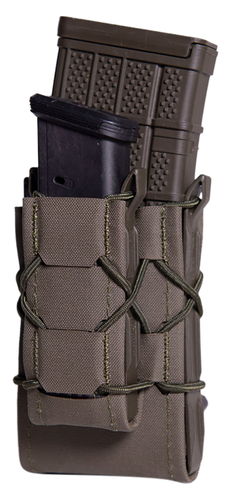 High Speed Gear 24DD00OD TACO Gen 2 Double Decker OD Green Nylon Laminate MOLLE Mount Pistol/Rifle