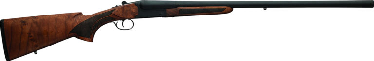 Charles Daly 930396 500 Coach 410 Bore Break Open 3″ 2rd 26″ Black Side By Side Barrel, Steel Receiver, Fixed w/Pistol Grip Checkered Walnut Stock
