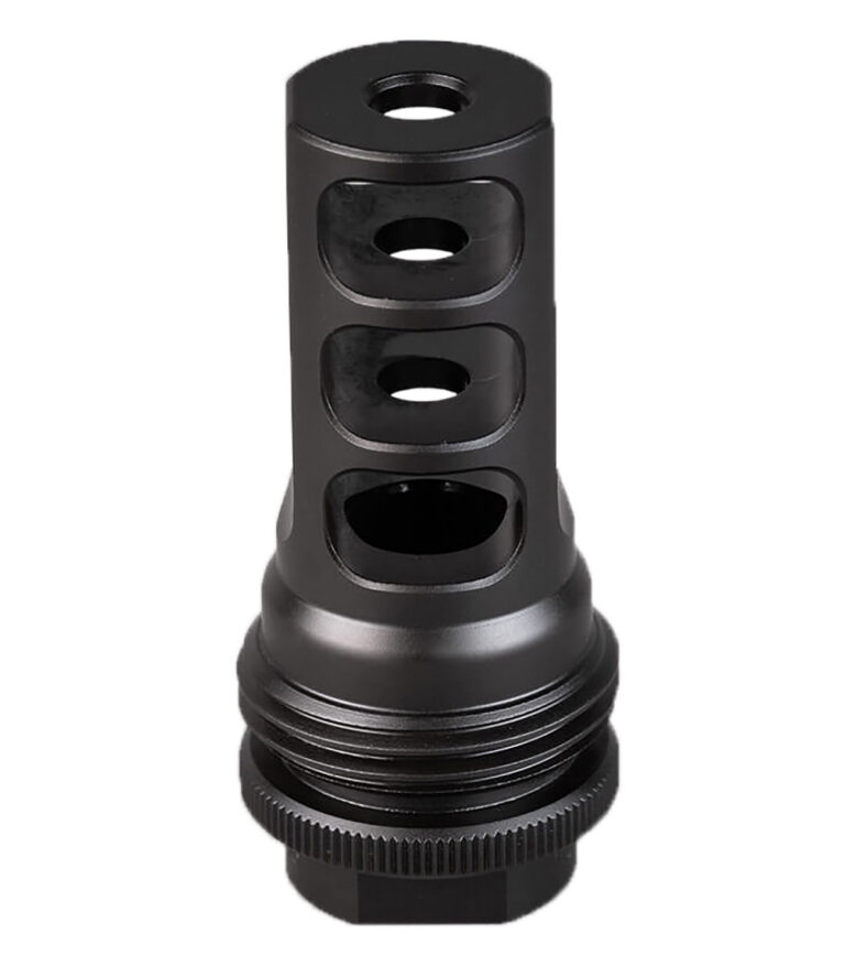 SilencerCo AC4766 ASR Muzzle Brake Black Nitride 9/16×24 RH Threads 9mm SilencerCo AC4766 ASR Muzzle Brake Black Nitride 9/16×24 RH Threads 9mm