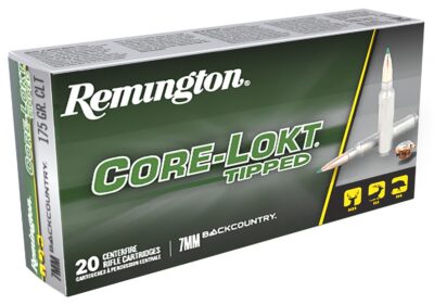 REMINGTON RT7BC 7MM BACKCOUNTRY 175GR CORE-LOKT TIPPED 20RD/BX 10BX/CS