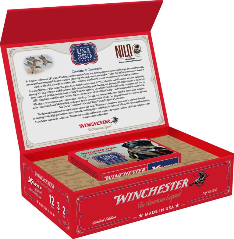 Winchester Ammo WEX12250 USA 250th Commemorative Box Series 12Gauge 3″ 1 1/8oz 2Shot 10 Per Box/6 Case Winchester Ammo WEX12250 USA 250th Commemorative Box Series 12Gauge 3″ 1 1/8oz 2Shot 10 Per Box/6 Case