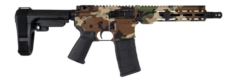 Shark Coast Tactical SCC07206M81-P Woodland Camo 5.56 NATO 30+1 Black Nitride Threaded Barrel, Aluminum Receiver w/Picatinny Rail, M-LOK Handguard, Polymer SB Tactical SBA3 Brace, Magpul MOE Grip, Rig Shark Coast Tactical SCC07206M81-P Woodland Camo 5.56 NATO 30+1 Black Nitride Threaded Barrel, Aluminum Receiver w/Picatinny Rail, M-LOK Handguard, Polymer SB Tactical SBA3 Brace, Magpul MOE Grip, Rig