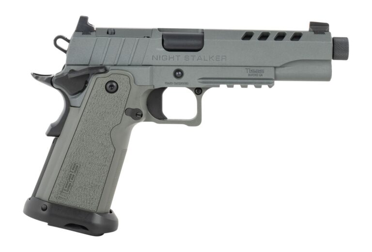 Tisas Arms 12500006 1911 Night Stalker 9mm Luger 17+1 5.30″ Threaded Barrel, Gray Cerakote Carbon Steel Optic Cut/Serrated Slide & Frame w/Picatinny Rail, Polymer Grip Tisas Arms 12500006 1911 Night Stalker 9mm Luger 17+1 5.30″ Threaded Barrel, Gray Cerakote Carbon Steel Optic Cut/Serrated Slide & Frame w/Picatinny Rail, Polymer Grip