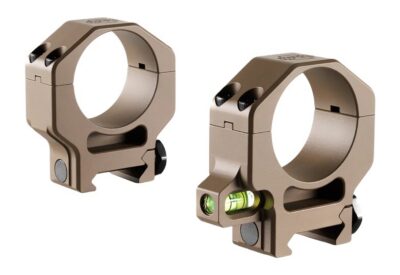 RPM Bubble Rings 34mm High (1.25″) with Co-Linear Bubble Level, FDE Cerakote