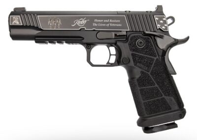 Kimber Mfg, Inc 3700895 DS Warrior Boot Campaign 9mm Luger 20+1 5″ Matte Stainless Deep Crown Barrel, KimPro Black Engraved/Optic Cut/Serrated Slide, Black Stainless Steel Frame w/Beavertail & Picatin