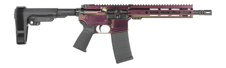 Shark Coast Tactical SCC07268RZRBK-P Razorback  5.56 NATO 30+1 10.50″ Black Nitride Threaded Barrel, Aluminum Receiver w/Picatinny Rail, M-LOK Handguard, Polymer SB Tactical SBA3 Brace, Polymer Grip