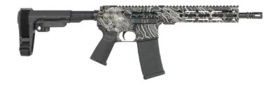 Shark Coast Tactical SCC07312TOPO-P Topography  5.56 NATO 30+1 10.50″ Black Nitride Threaded Barrel, Aluminum Receiver w/Picatinny Rail, M-LOK Handguard, Black Polymer SB Tactical SBA3 Brace, Polymer