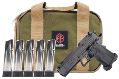 Alpha Foxtrot AA39X1QIG-XDBK20-PROM AF1911 Romulus Promo Compact Frame 9mm Luger 20+1 3.50″ Black DLC Threaded Compensated Barrel, Black DLC Stainless Steel Optic Ready/Serrated Slide & Frame w/Beaver