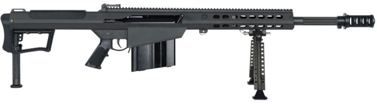 Barrett 20183 M107A1  50 BMG 10+1 20″ Fluted Barrel, Picatinny Rail Receiver, M-LOK Handguard, QD BiPod Forend, Black Polymer Grip