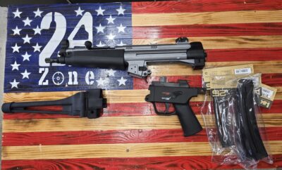 Heckler & Koch MP5 22lr Pistol, Silver 8.9″