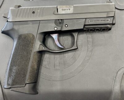 Sig Sauer SP2022, 9mm, 3.9″ Barrel, Black, Upgraded Trigger, 2 Mags, OEM Case, Comes With Lock