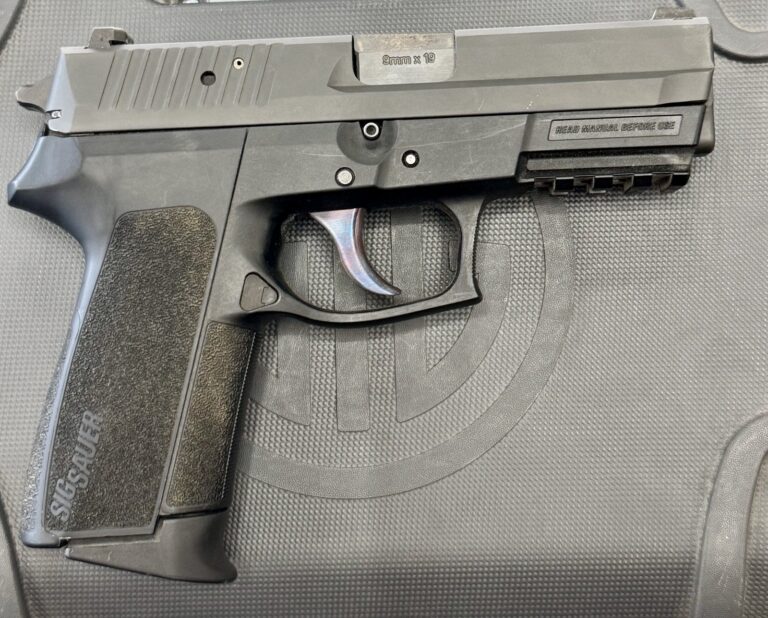 Sig Sauer SP2022, 9mm, 3.9″ Barrel, Black, Upgraded Trigger, 2 Mags, OEM Case, Comes With Lock Sig Sauer SP2022, 9mm, 3.9″ Barrel, Black, Upgraded Trigger, 2 Mags, OEM Case, Comes With Lock