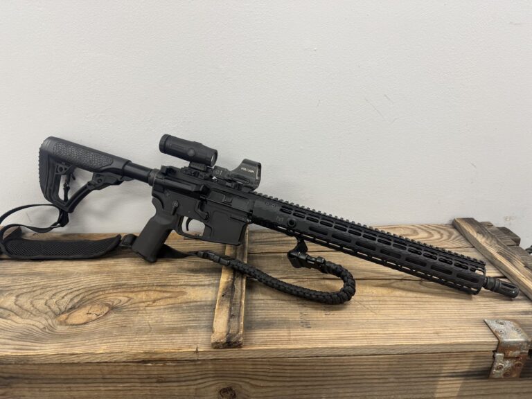 17 Design & Manufacturing 17DM-15, 16″ Threaded Barrel, Aero Precision Magpul M-LOK Handguard, Holosun HS510C with Magnifier, Daniel Defense Stock, Sling, Magpul Pistol Grip 17 Design & Manufacturing 17DM-15, 16″ Threaded Barrel, Aero Precision Magpul M-LOK Handguard, Holosun HS510C with Magnifier, Daniel Defense Stock, Sling, Magpul Pistol Grip