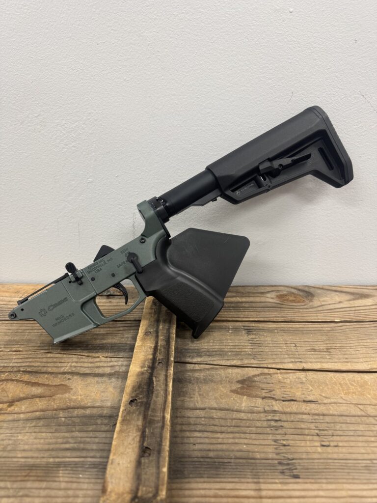 CMMG MKG Complete Lower Receiver, .45 ACP, Sea Green, Featureless Ready, Magpul Stock, Aero Precision Buffer Tube