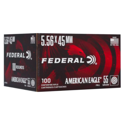FED AM EAGLE 5.56 55GR FMJ 100/500