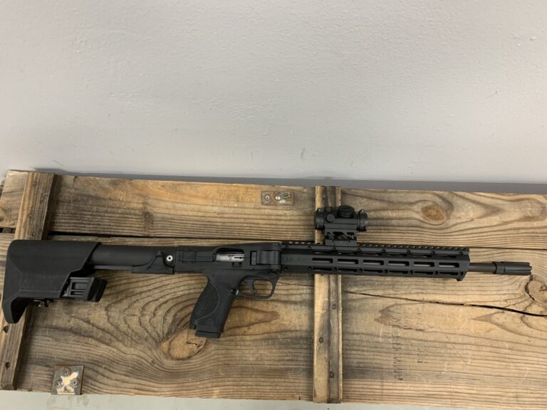 Smith & Wesson, M&P FPC, Semi-automatic Folding Carbine, 22 LR, 16.25″ Barrel, Threaded 1/2X28, Muzzel Break, Cerakote Finish, Black, Interchangeable Backstraps, Feyachi Red Dot, Free Float M-LOK Handguard, Fixed Stock Stores (2) Magazines, 10 Rounds, 3 Magazines, Black Canvas Bag Smith & Wesson, M&P FPC, Semi-automatic Folding Carbine, 22 LR, 16.25″ Barrel, Threaded 1/2X28, Muzzel Break, Cerakote Finish, Black, Interchangeable Backstraps, Feyachi Red Dot, Free Float M-LOK Handguard, Fixed Stock Stores (2) Magazines, 10 Rounds, 3 Magazines, Black Canvas Bag