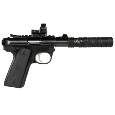 RUGER MARK IV PYGMY SHARK 22LR 10RD VIRIDIIAN GREEN DOT 3.1IN BARREL JK105 SUPPRESSOR BLACK SCC08494PYGBLK