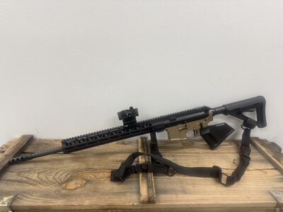 Aero Precision X15 Semi Automatic Rifle, .223 Wylde, Featureless Configuration, FDE Lower, Black Upper, Generic 1x Optic, 10 + 1 Capacity
