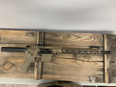 GLS M4E1 Pistol, FDE, Magpul Handguard, Pistol Grip, Angled Foregrip, Magpul Pisol Grip, 10 + 1 Capacity