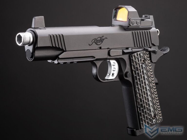 EMG x Kimber Custom TLE/RL II 1911 CO2 Gas Blowback Airsoft Pistol with G10 Grips – Gun Only