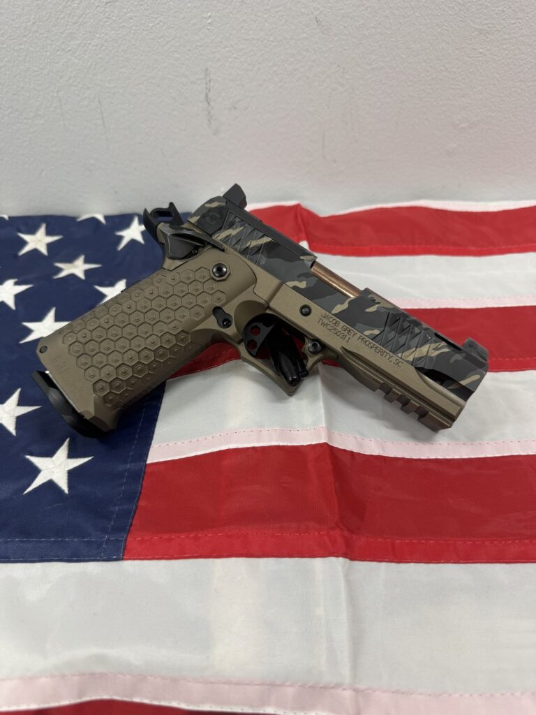 Jacob Grey, Hex, 9mm, 4.25″ Rose Gold BBL, Semi Auto, Pistol, One Magazine, OEM Soft Case, Cable Lock, RMR Optic Plate, Like New Jacob Grey, Hex, 9mm, 4.25″ Rose Gold BBL, Semi Auto, Pistol, One Magazine, OEM Soft Case, Cable Lock, RMR Optic Plate, Like New