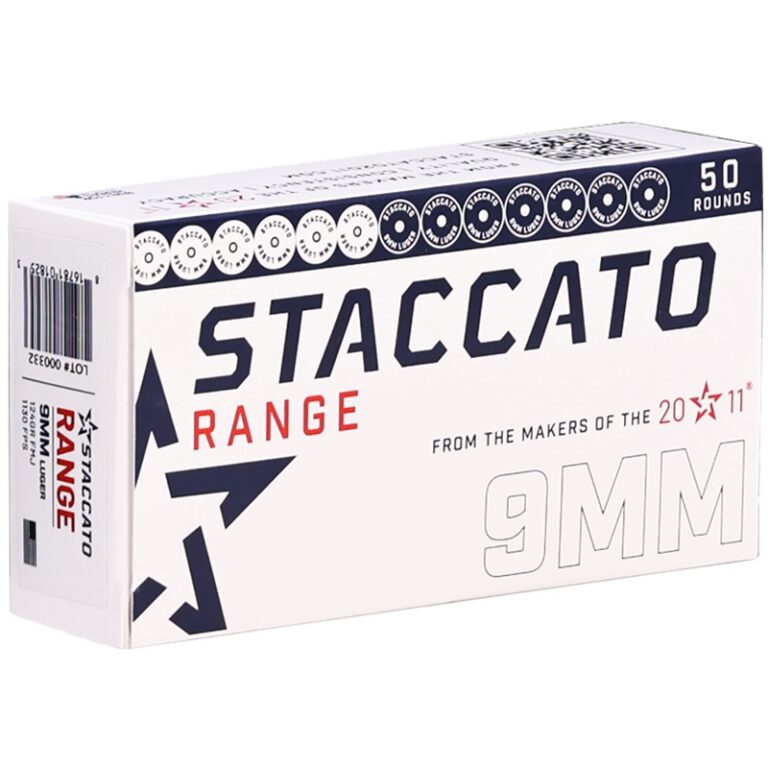 Staccato Range 9mm Ammo 124 Grain Full Metal Jacket – LHA124FMJ-STAC Staccato Range 9mm Ammo 124 Grain Full Metal Jacket – LHA124FMJ-STAC